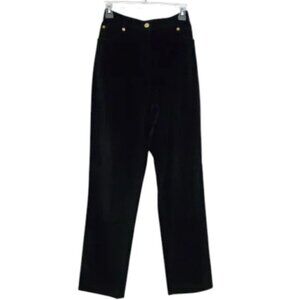 St. John Sport by Marie Gray black straight leg velvet pants size 4